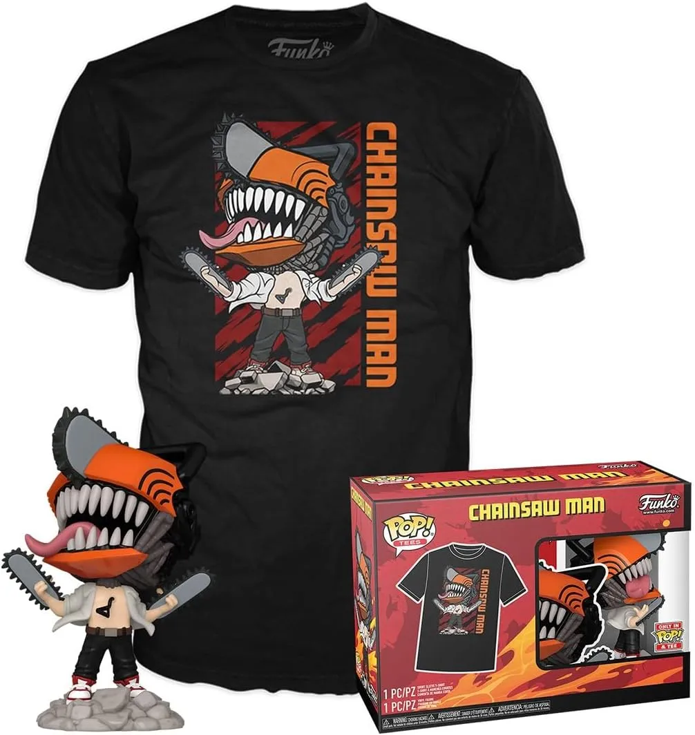 - Chainsaw loyalty Man Leaping- L Funko Pop!&TEE: Chainsaw Man 