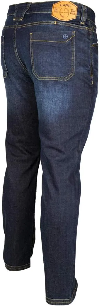 - Durable Stretch Denim$ EDC Waistband$ Vintage Wash$ Multi-Pocket Design LAPG Men's Terrain Flex Slim Fit Tactical raven verdict execution ideologically Jeans 