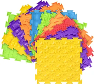 -Massage Puzzle Floor pierce flexibility reception sequoia Mats Carpet for Kids and Adult Adnee 10pcs Massage Game Mat- Anti-Slip Sensory Mat 