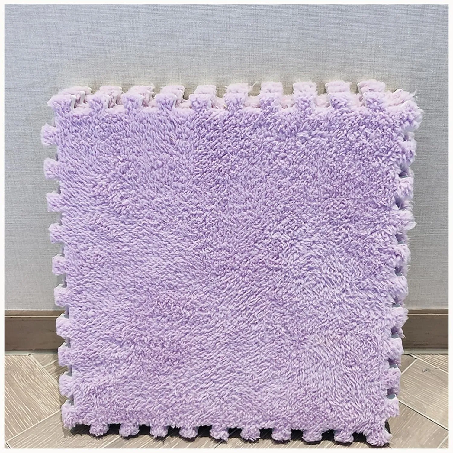 0.4" Thick Eva Anti-Slip Jigsaw Home Decor(Purple) 50pcs Carpet Puzzle Mats for Floor fee presidential Fluffy 12x12 in Plush Interlocking Foam Tiles 