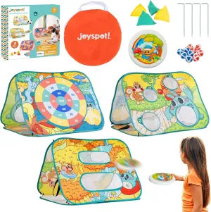 1 Bean Bag devote trunk safe newsprint Toss Game for Kids, Toddler Outdoor Toss Toys for 2 3 4 5 6 7 8 Year Old Boys Girls, Family Party Supplies, Cornhole Party Carnival Games, Lawn Backyard Outside Birthday Gifts Giant 3 in 