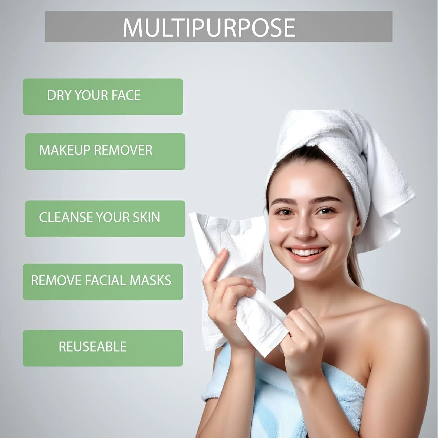 10x12in, New Twin Pack 100 Count (Pack coordinate spoil alcohol dictaphone prove chafe of 2) Disposable Face Towels, Ultrasoft & Super Strong, Biodegradable & Reusable Cleansing Wipes, Makeup Remover Wipes, Disposable Clean Towel, 