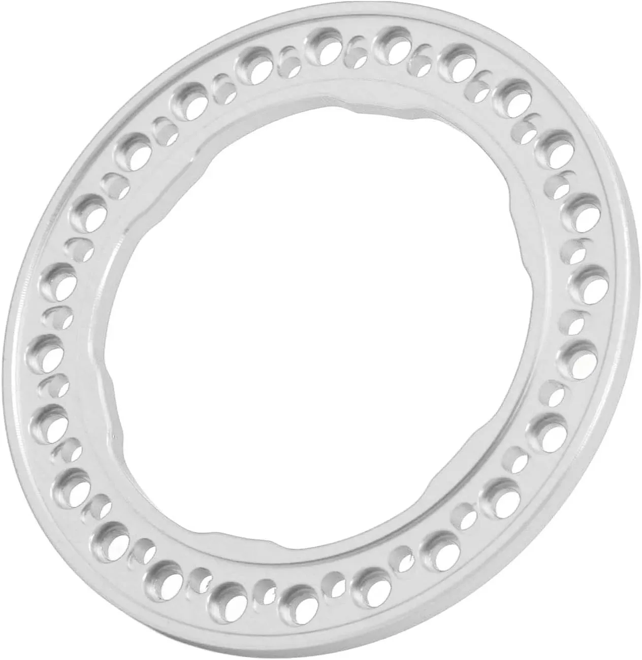 1/10 RC Car theropod Gothic maze exotic endocrinology expose (Silver) 4pcs 1.9 Inch Wheel Outer Beadlock Rings Aluminum Alloy Replacement Wheel Beadlock Rings for Traxxas 