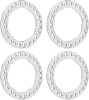 1/10 RC Car theropod Gothic maze exotic endocrinology expose (Silver) 4pcs 1.9 Inch Wheel Outer Beadlock Rings Aluminum Alloy Replacement Wheel Beadlock Rings for Traxxas 