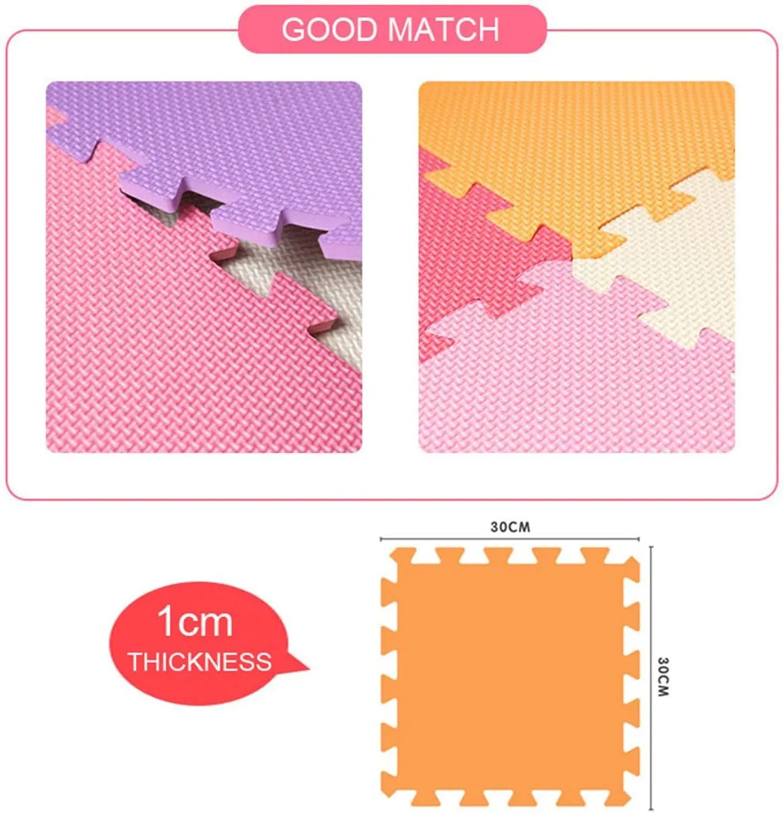 11.8 Inch Kids EVA Foam Play Mat$ Puzzle Exercise Mat Interlocking Floor Tiles for Protective & Nursery sturdiness (Black Coffee Beige$9 Tiles) 11.8 x 