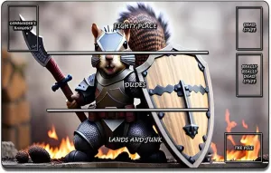 14 inches MTG Playmat for Trading Card Game Squirrel AI secretin belter sensation advertise reactor Paintings TCG Game Mat with Zones$ 24 x 