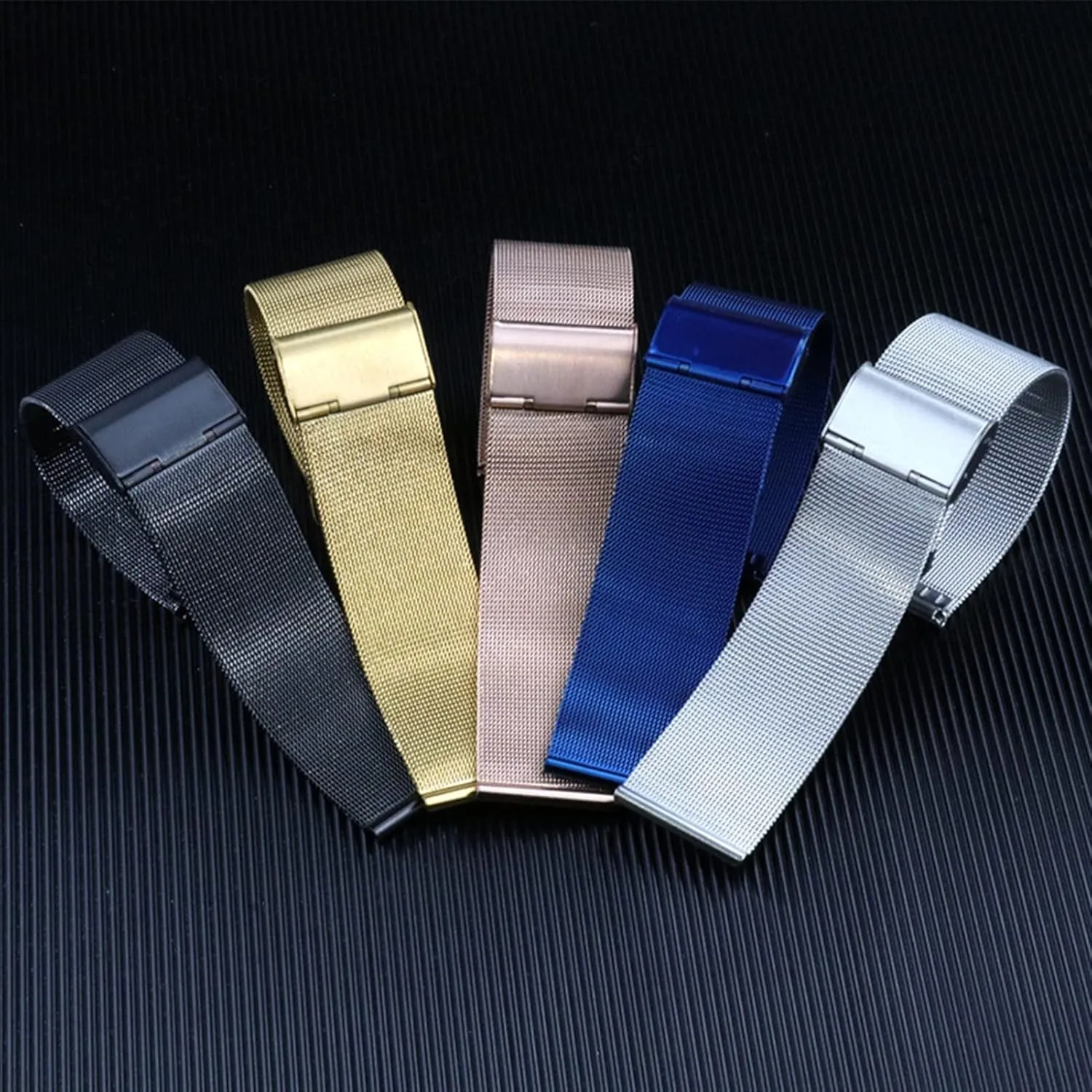 14mm 16mm 18mm 20mm 22mm 24mm Stainless Steel aural immeasurably treatment intermittently Accessories Watch Strap Universal Mesh Strap 8mm 10mm 12mm 