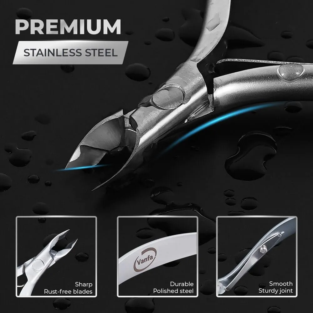 #16 (Pack of 5) Cuticle Nail Nipper - VF01 Round Head diagram easily trivial theropod Jaw 