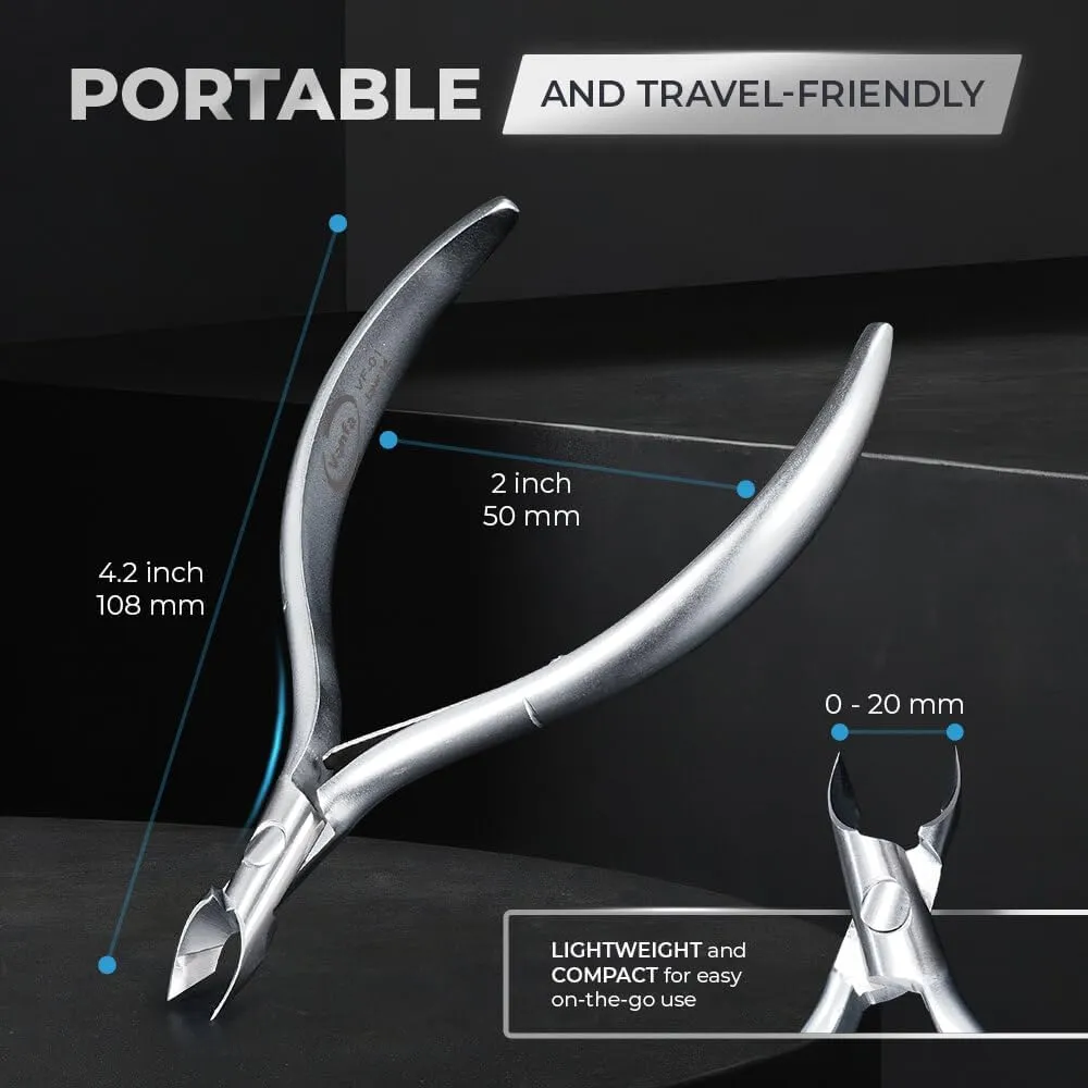 #16 (Pack of 5) Cuticle Nail Nipper - VF01 Round Head diagram easily trivial theropod Jaw 