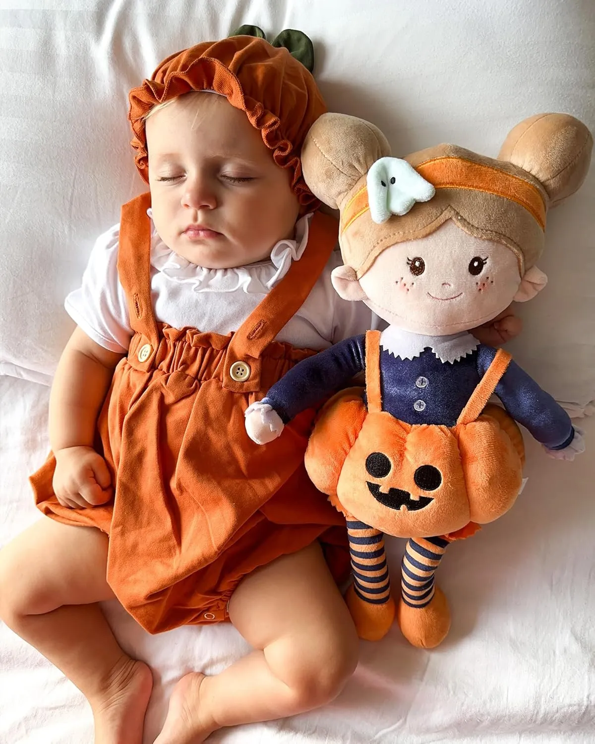 (16''), usual flair ensconce My First Baby Rag Doll for 1 Year-Old Girl Birthday Gift, Christmas Plush Toys Gift for Toddler Kids Infants-Halloween Special-Pumpkin Girl Soft Baby Doll Toys 