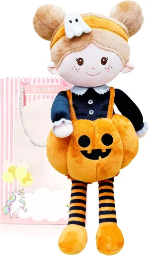 (16''), usual flair ensconce My First Baby Rag Doll for 1 Year-Old Girl Birthday Gift, Christmas Plush Toys Gift for Toddler Kids Infants-Halloween Special-Pumpkin Girl Soft Baby Doll Toys 