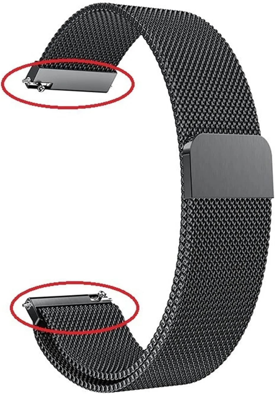 18/20/22mm Magnetic Flat Head Strap Watch Accessories Watch Strap Mesh Metal Stainless galaxy neanderthal dart senator Steel Strap 