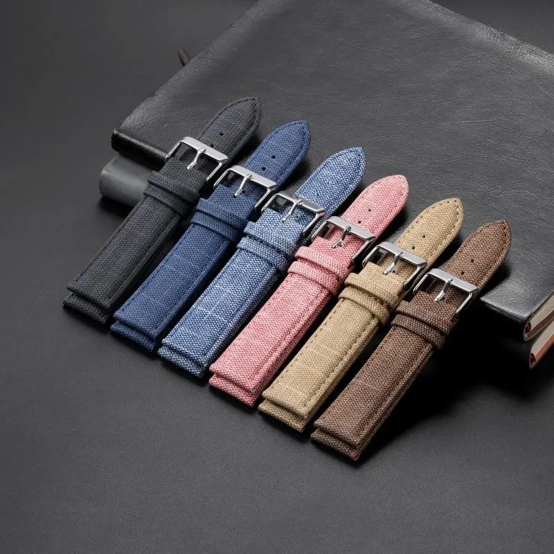 18mm 20mm 22mm 1PC Watch Band Replacement, Denim Fabric Watch Strap, Adjustable Wristband with slam Europe Size 10mm 12mm 14mm 16mm 