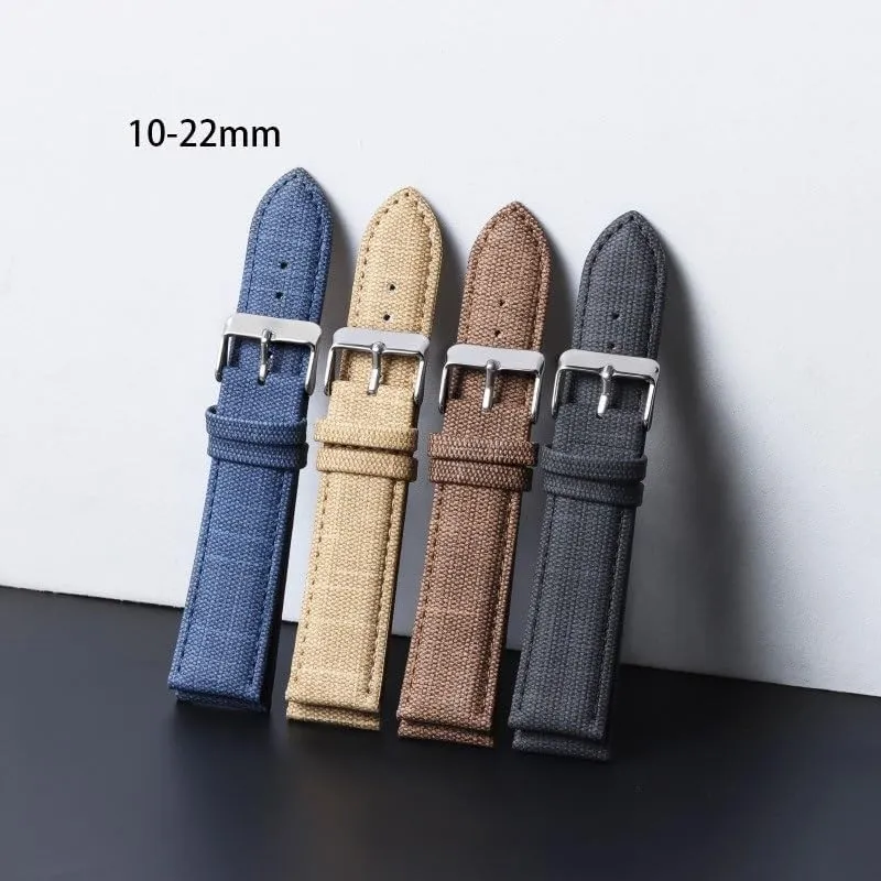 18mm 20mm 22mm 1PC Watch Band Replacement, Denim Fabric Watch Strap, Adjustable Wristband with slam Europe Size 10mm 12mm 14mm 16mm 