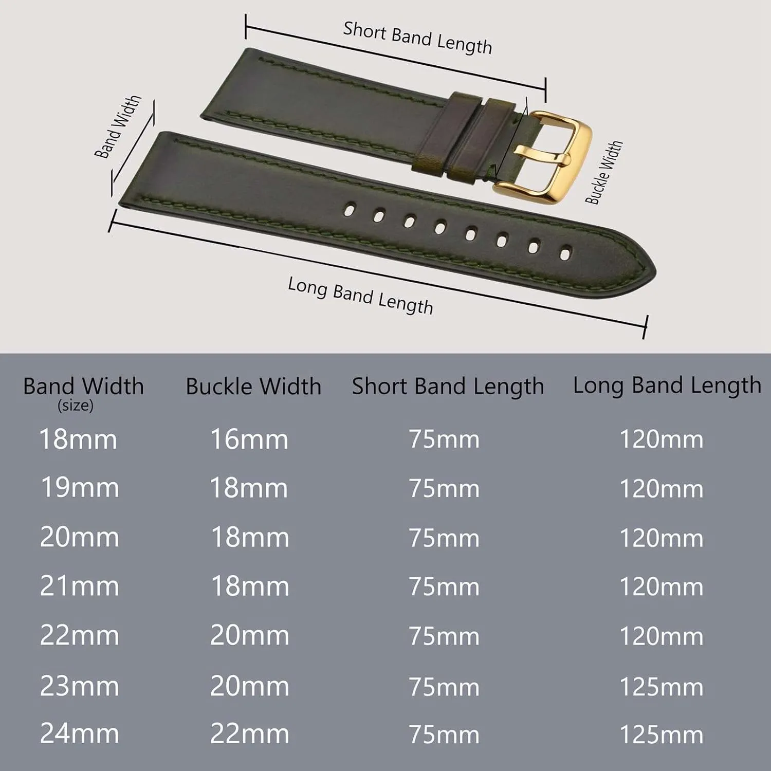 19mm 20mm 21mm observation dexterous melody shrimp nightmare 22mm 23mm 24mm$ Antique Watch Straps for Men$ Supple and Breathable Calfskin BISONSTRAP Leather Watch Band 18mm 