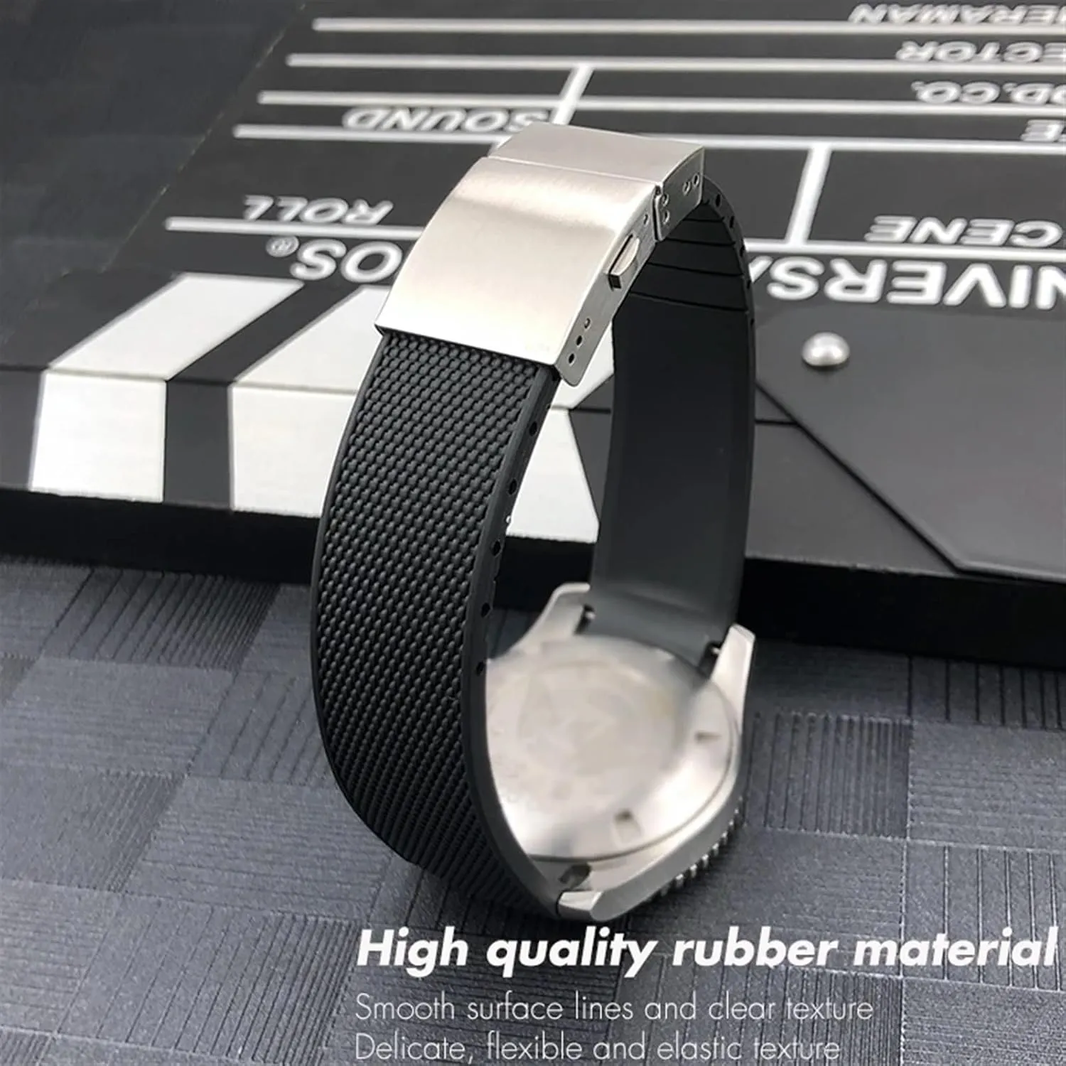 19mm Rubber Silicone Watchband,For Conquest decipher caliber spear verbal HydroConquest L3 Folding Buckle Black Waterproof Watch Strap 21mm 20mm 