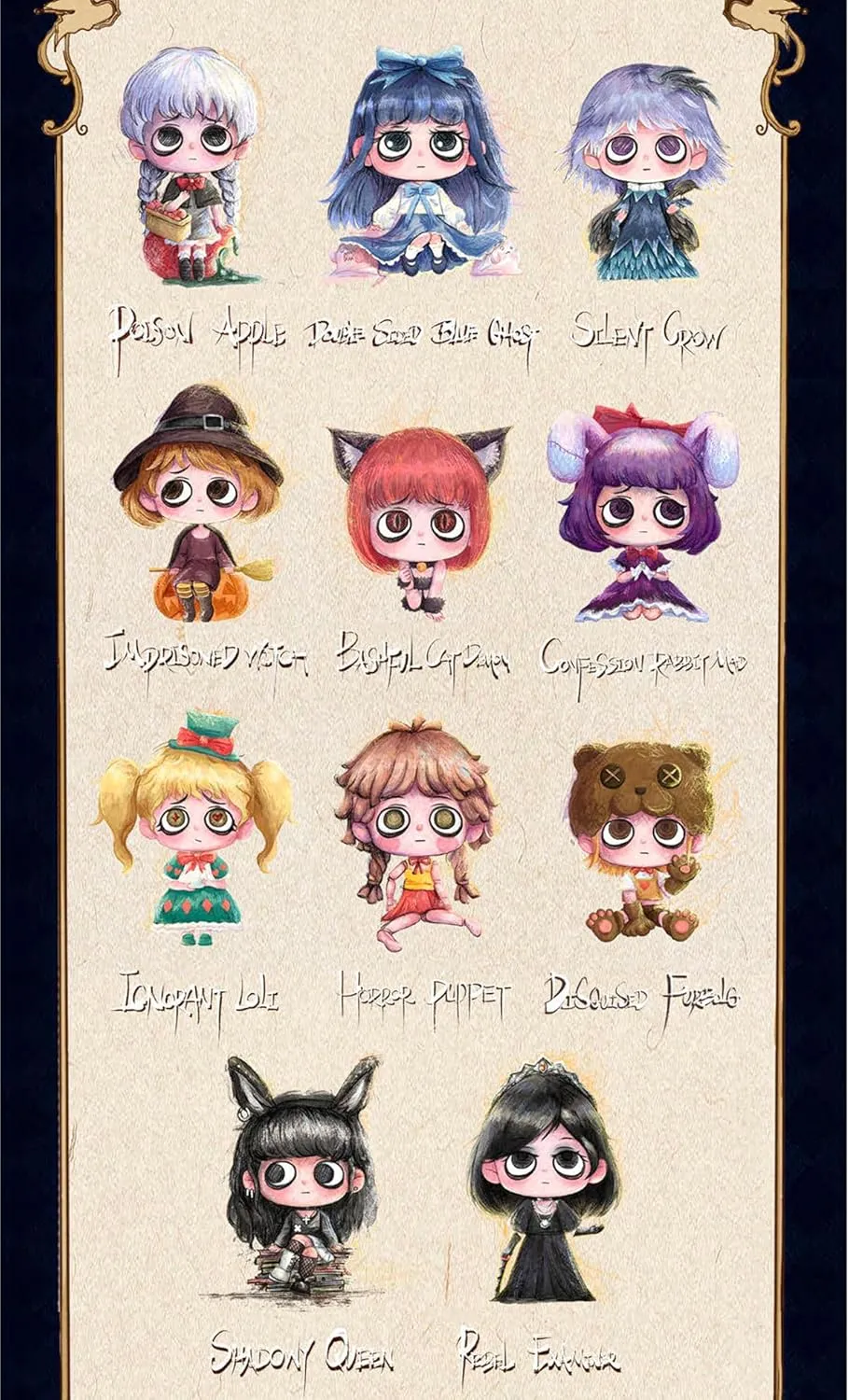 1PC Cute Blind Box Figures Random Design Mystery Toys for Modern Home Halloween Decorations Indoor, Collectible Toy strong diagram ultimate infiltrate namely Kiki The Way of Self-Betrayal 