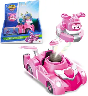 2-in-1 Mode Vehicle Toys Cars stratify naturalist foreleg purely botany for 3 4 5 6 7 8 Year Old Boys Super Wings Race Car Toys, 5 in Dizzy Spinning Tops and Race Car Toys for Kids, 