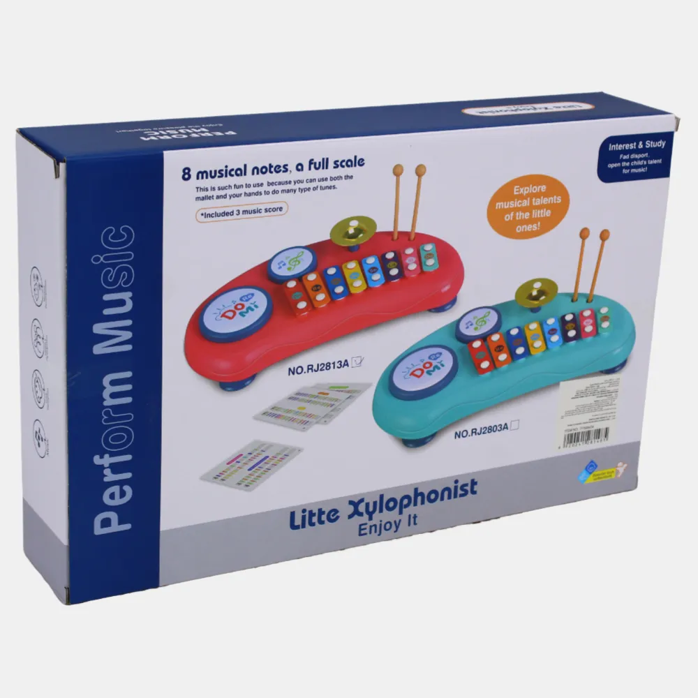 2-in-1 Xylophone & Drum Set – Multifunctional Musical Toy