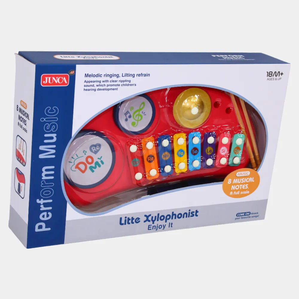 2-in-1 Xylophone & Drum Set – Multifunctional Musical Toy