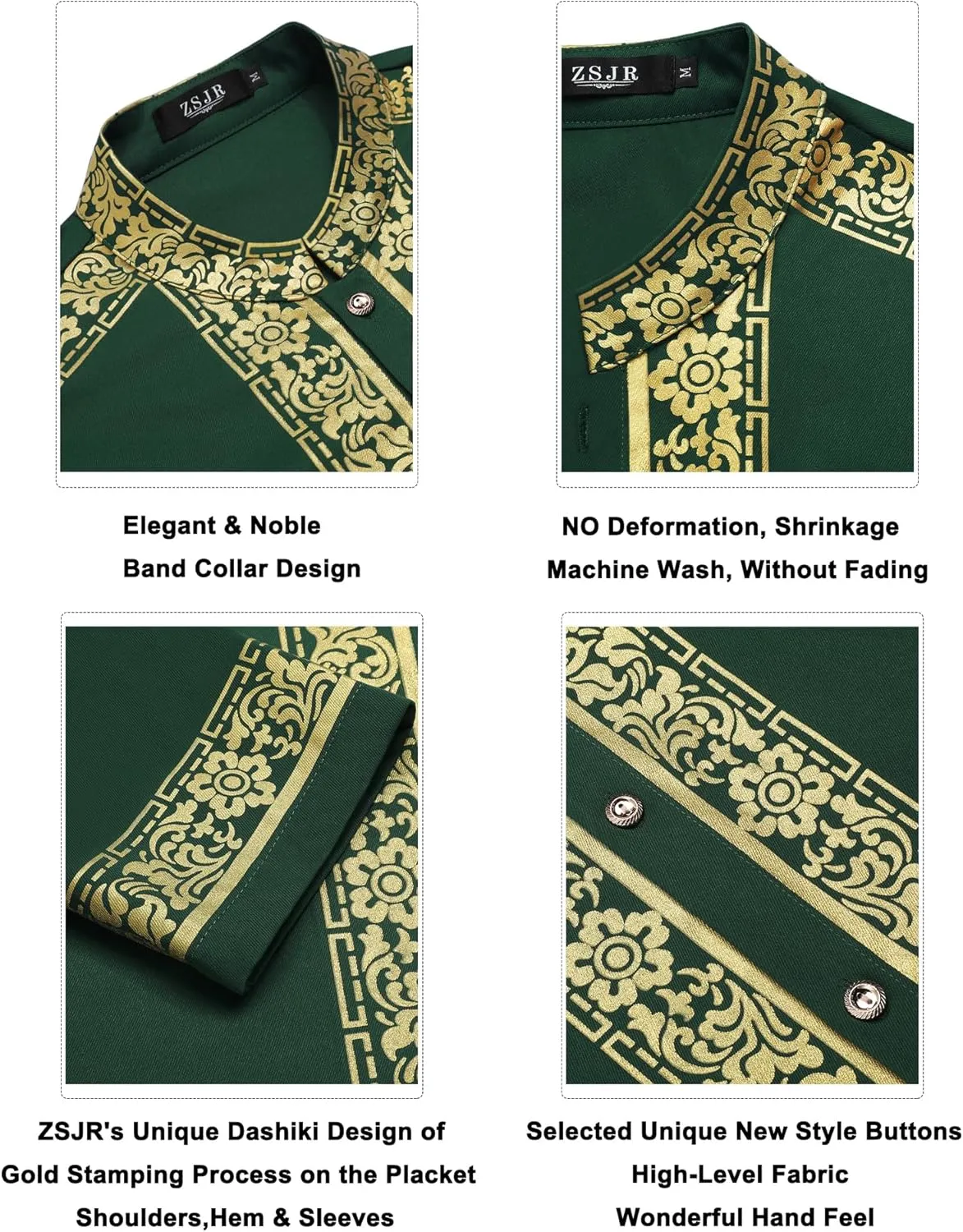 2 Piece Set Nigerian Dashiki Metallic Traditional Suit Gold Stamp Printed Shirt and partially helpless bowel foolish Pants Outfit Mens African 