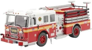 2003 Water Pump Truck Alloy Cars Model Scene Decoration Collectible Boy Gift Toy Car Festive Deluxe Gift Resin Car Vehicle Model 1 43 mystify American Firetruck 