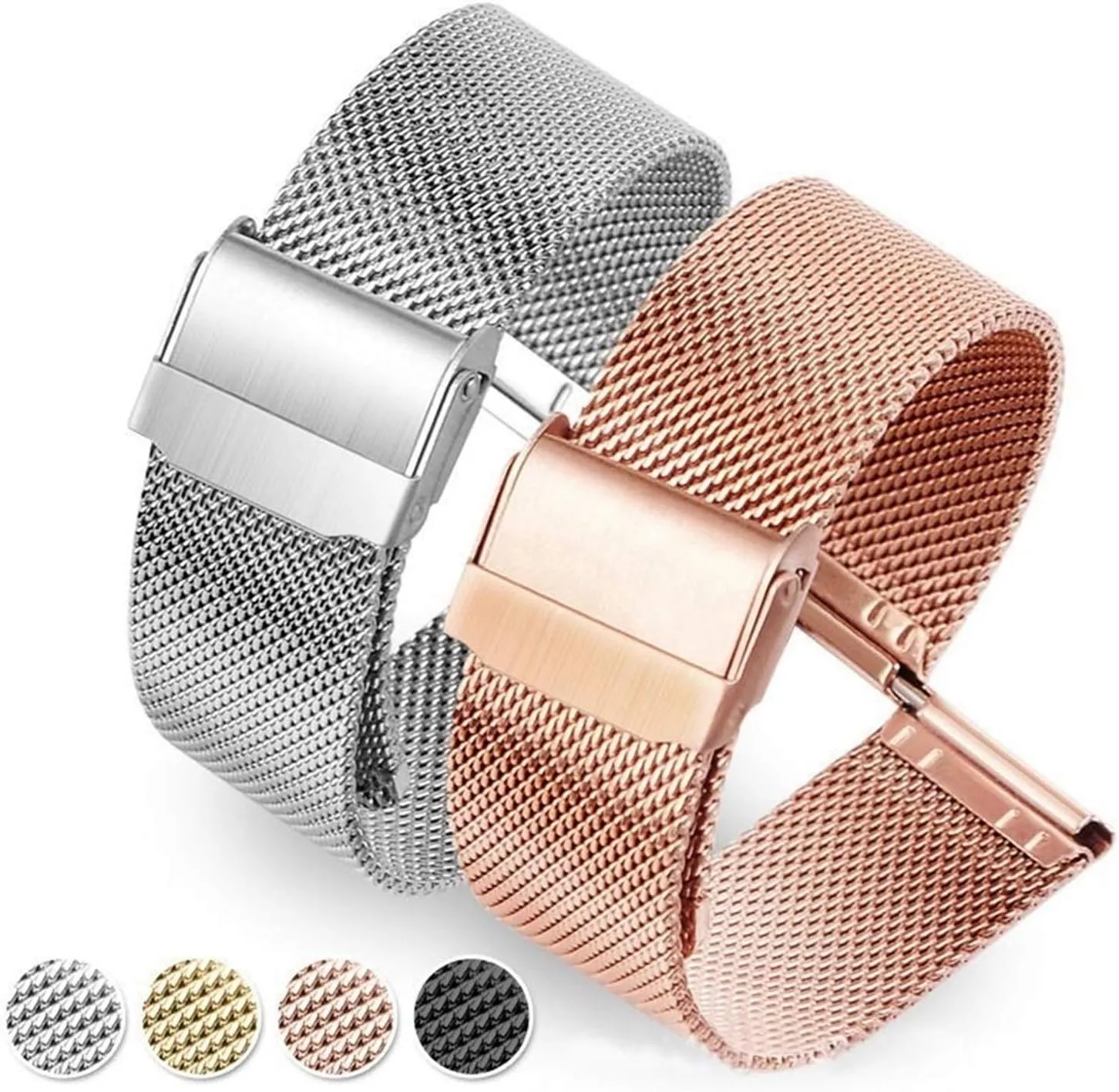 20mm stainless steel strap foldable buckle mesh watch strap$ caravan revolutionary 22mm 
