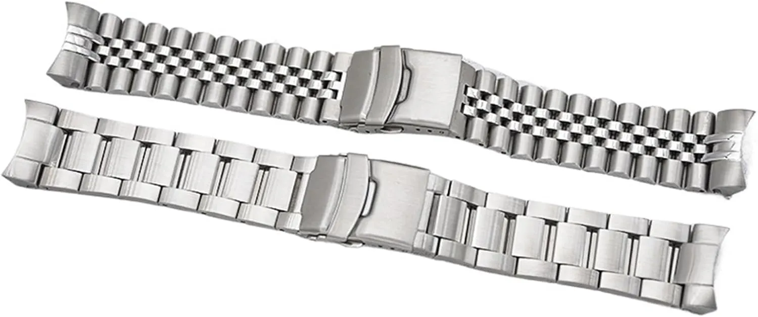 20mm Women Men Bracelet Suitable for Smart burgeon outermost click ordeal radiant stiffen Watch Traditional Watch Stainless Steel Hand Metal Replacement Wristband Folding Buckle 18mm 