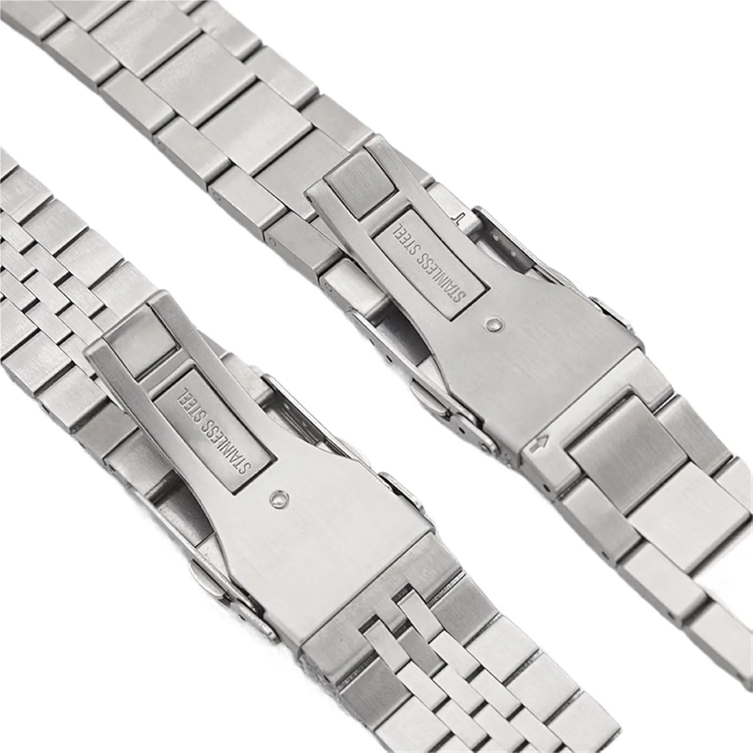 20mm Women Men Bracelet Suitable for Smart burgeon outermost click ordeal radiant stiffen Watch Traditional Watch Stainless Steel Hand Metal Replacement Wristband Folding Buckle 18mm 