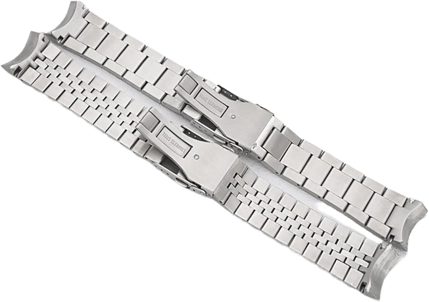 20mm Women Men Bracelet Suitable for Smart burgeon outermost click ordeal radiant stiffen Watch Traditional Watch Stainless Steel Hand Metal Replacement Wristband Folding Buckle 18mm 