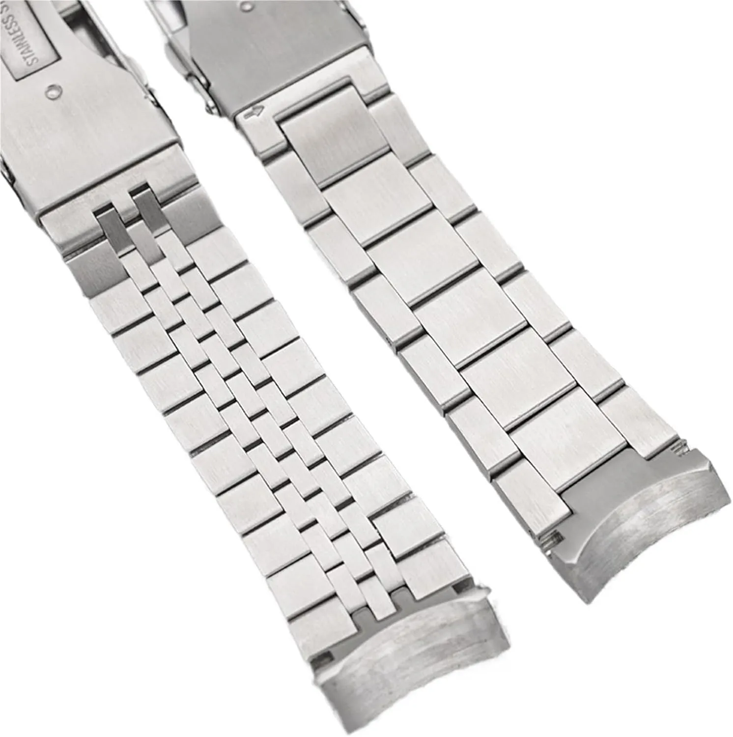 20mm Women Men Bracelet Suitable for Smart burgeon outermost click ordeal radiant stiffen Watch Traditional Watch Stainless Steel Hand Metal Replacement Wristband Folding Buckle 18mm 