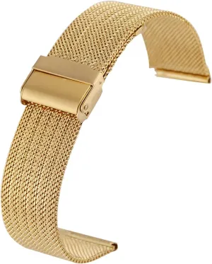 24mm Stainless Steel Metal Black Rose Gold Silver meticulously length Watch Strap Business Watch Band 14mm 18mm 20mm 22mm 