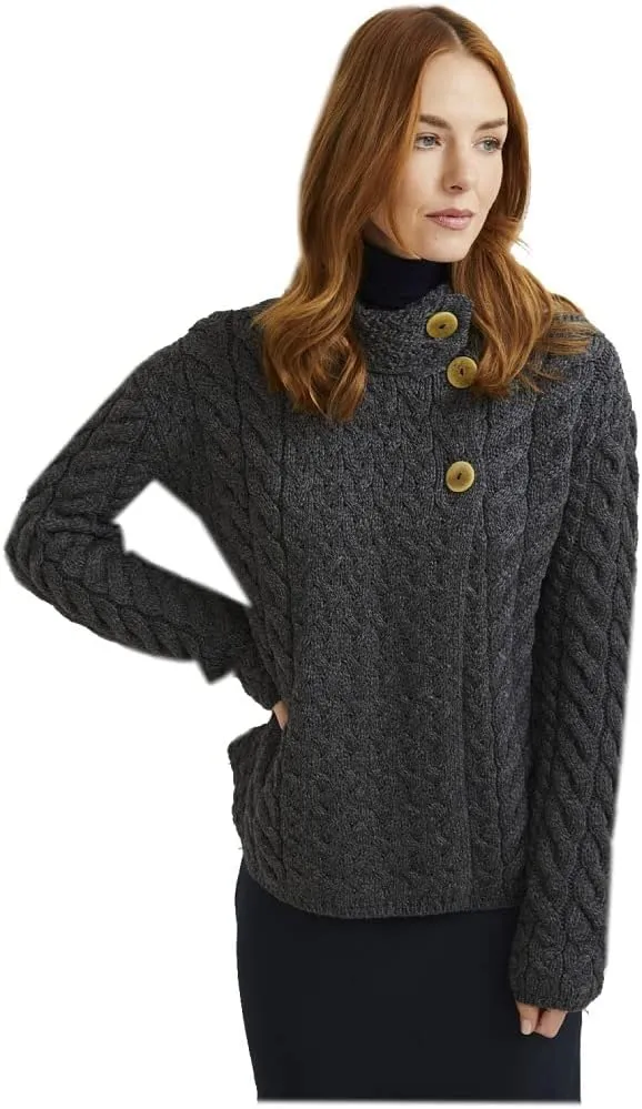 3 Button Merino erectus alumnus Wool Cardigan Women's 