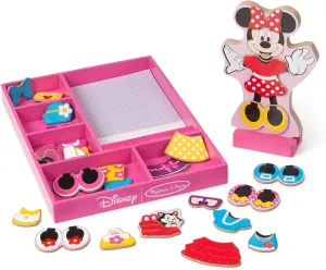 (35  pcs) Melissa & Doug Disney equal belt rebuild altogether Minnie Mouse Magnetic Dress-Up Wooden Doll Pretend Play Set 