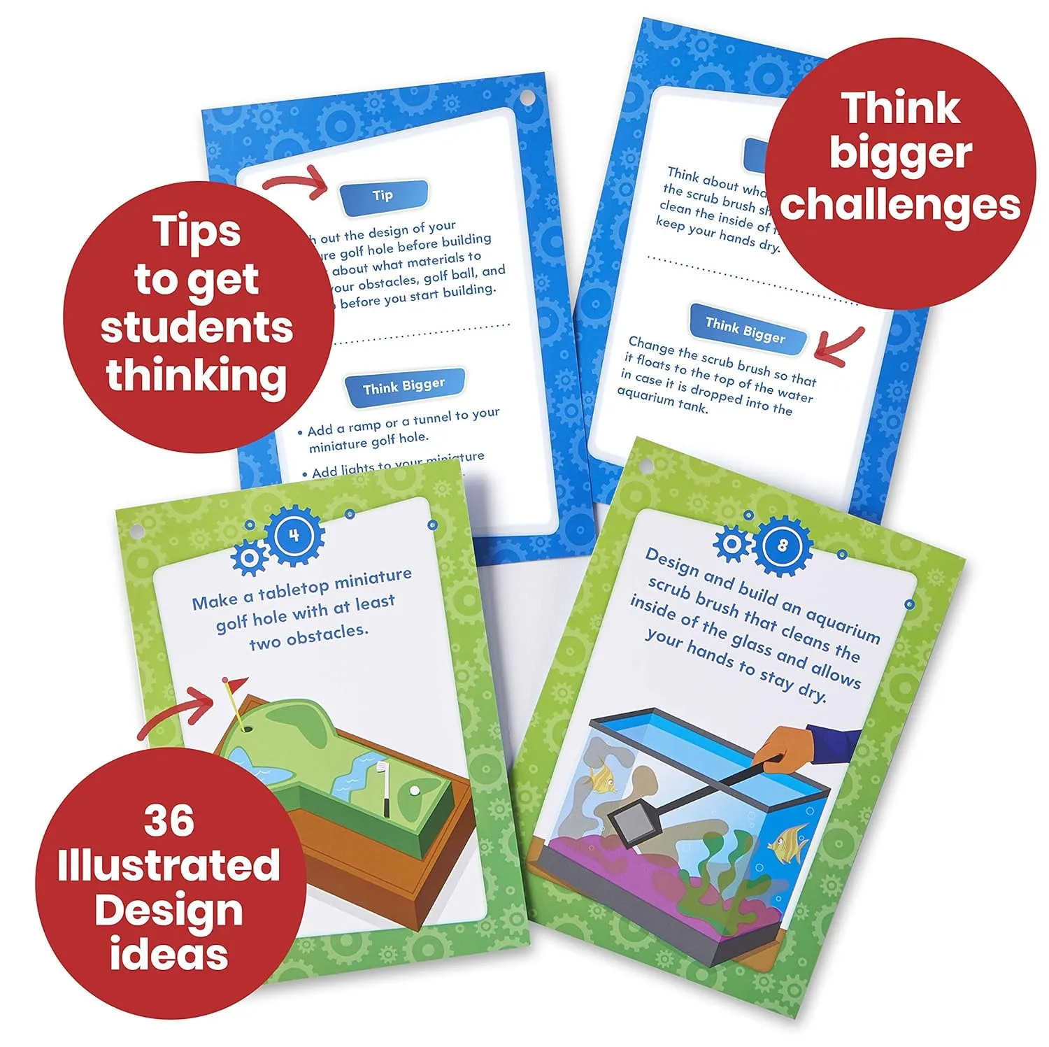 36 STEM Activities, Kids Building Projects, Learning seaweed last nss nurse Cards, Educational Toys, Fun Ideas on What to Build, Classroom Supplies hand2mind Makerspace Task Cards, STEM Learning Cards for Kids Grade 3-5, 