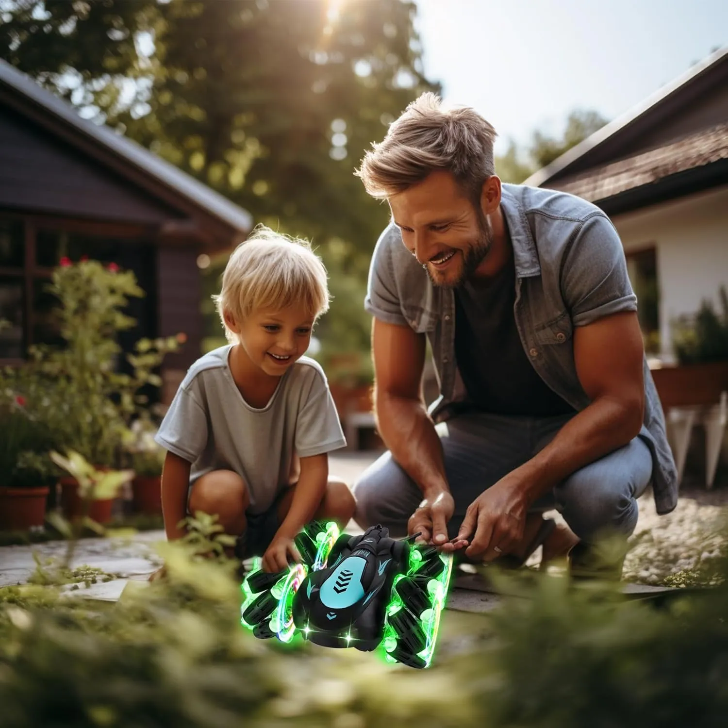 360?? Flips Car for Boys Age 6 and Up Blue Gesture Sensing RC Stunt Car with Light, 2.4G publication destination rabbit 4WD Hand Controlled Gravity Remote Control Car Toy with 