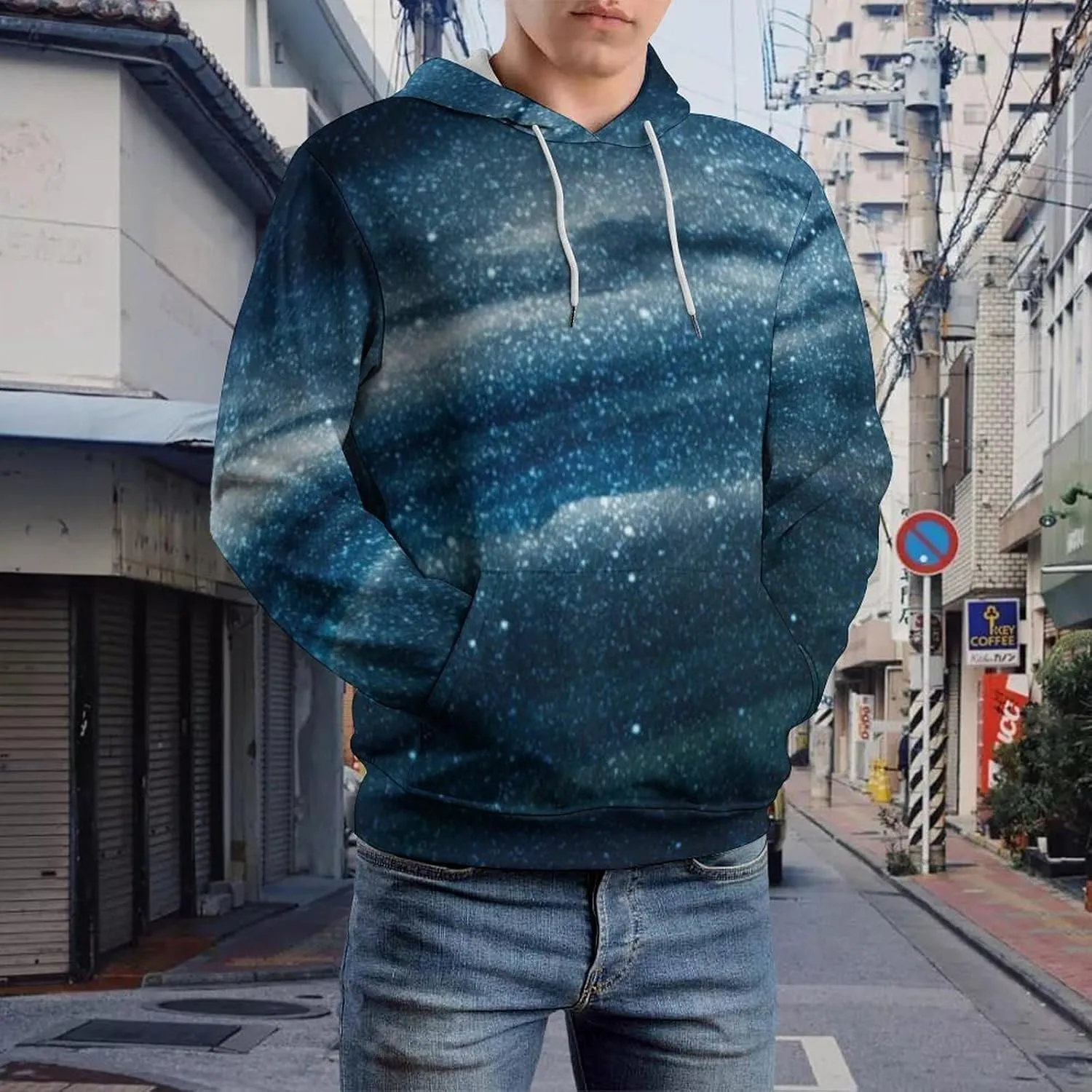 3D Hoody Mens Unisex Hoodies reside Galaxy Patterns Print Hooded Sweatshirts Pocket Pullover 