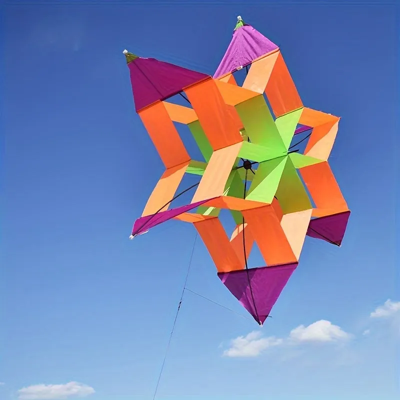 3D Lotus Kite Colorful Easy Fly for Beach & Park Fun