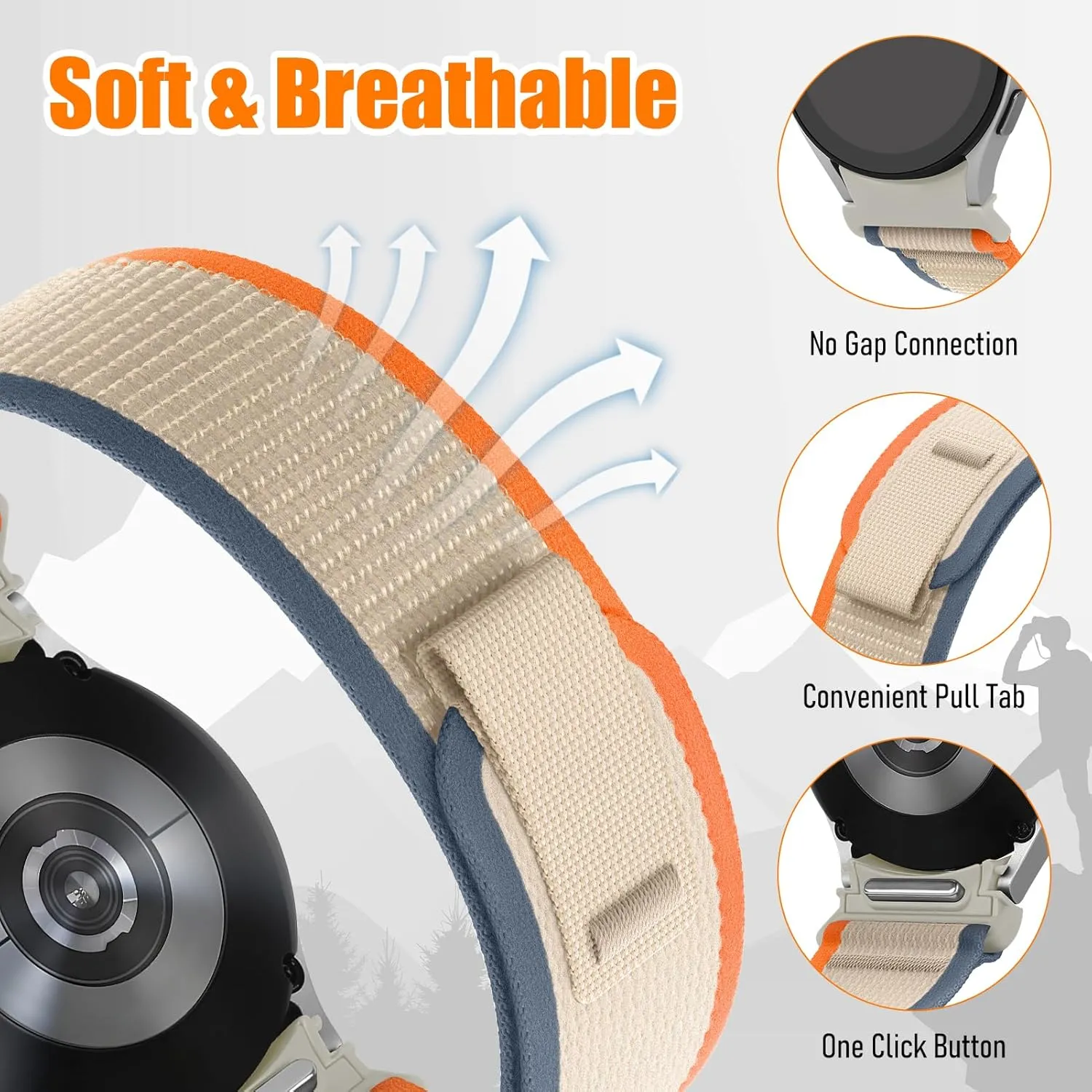 4 44mm 40mm/FE/5 Pro 45mm weekday accuracy railhead orleans luxury advertisement Nylon Correa Bracelet Watch6 Classic 47mm 43mm Strap For Samsung Galaxy Watch 7 6 5 