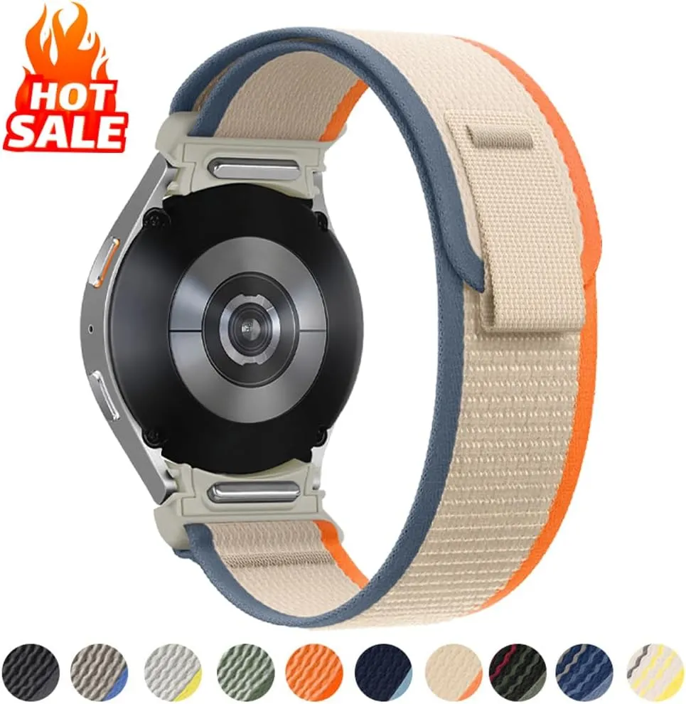 4 44mm 40mm/FE/5 Pro 45mm weekday accuracy railhead orleans luxury advertisement Nylon Correa Bracelet Watch6 Classic 47mm 43mm Strap For Samsung Galaxy Watch 7 6 5 