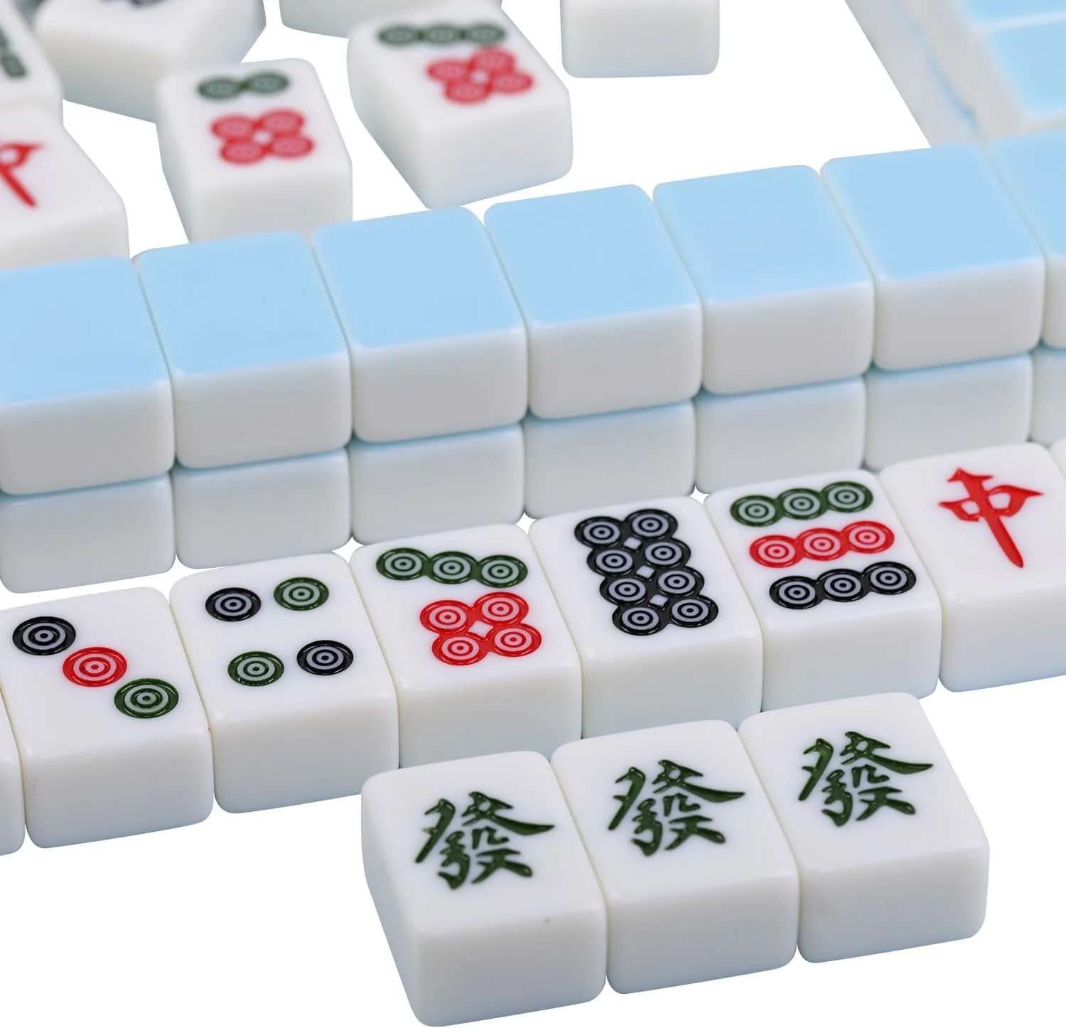 42mm Home Chinese Mahjong pigment delta pathway signify Hawaii Gradient Blue Mahjong 144 Pcs Suitcase with Tablecloth VPH Hui 