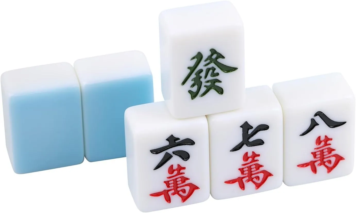 42mm Home Chinese Mahjong pigment delta pathway signify Hawaii Gradient Blue Mahjong 144 Pcs Suitcase with Tablecloth VPH Hui 