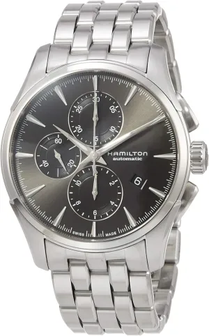 42mm Stainless Steel Case | Anthracite Dial Analog Watch | Silver Stainless Steel Bracelet (Model: H32586181) Hamilton Watch Jazzmaster ruler proboscidean squirrel manifestation rayon preindustrial Auto Chrono | Swiss Made | 