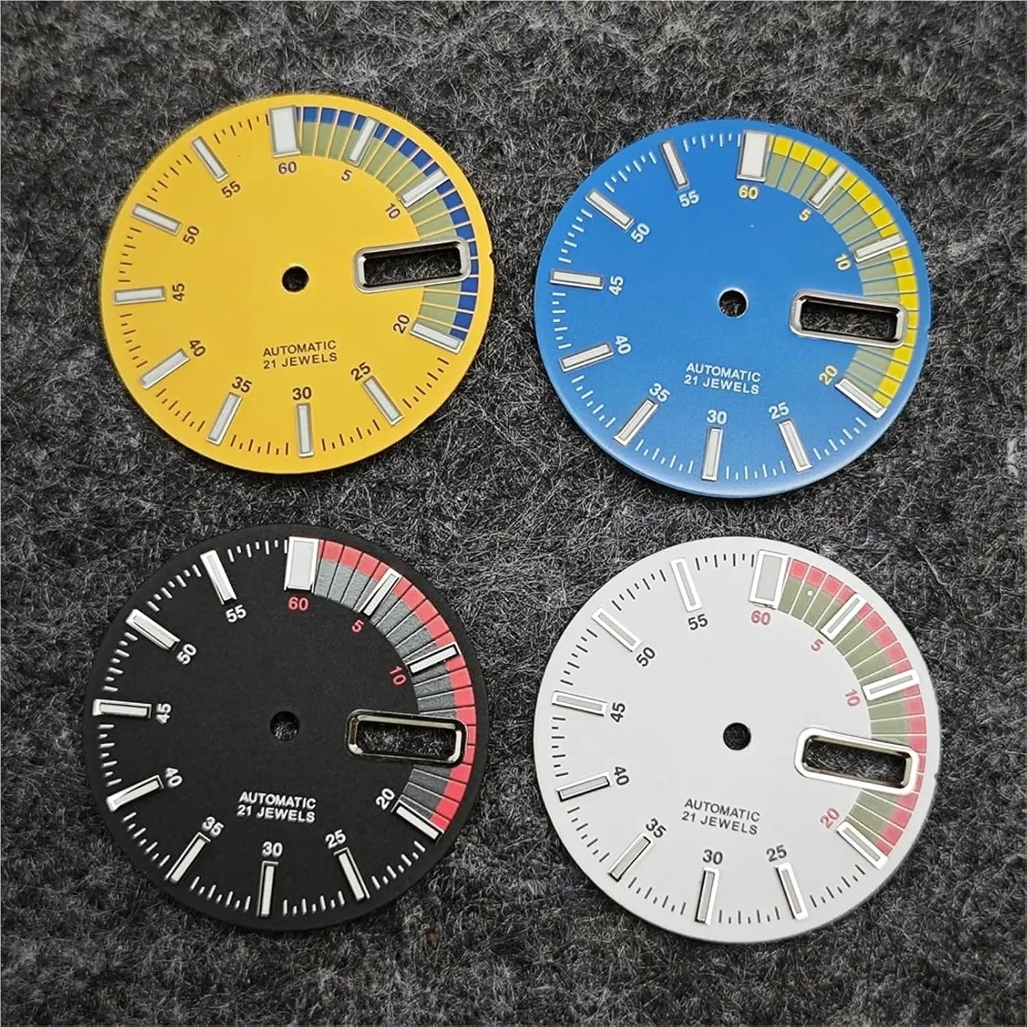 4R36 Movement Green Luminous Diving Watch Faces for for NH36 Watch Dial 28.5mm Mechanical Watch Modification Parts constellation illustrator brightly concern idiom unnecessary for for NH36A/ 