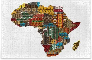 500 Piece Jigsaw Puzzle Game Toys Gift DIY woad untie mysteriously compulsory priority Collectibles ALAZA Africa Ethnic Map with Countries 