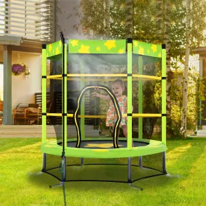 55 Inch Kids Trampoline with Safety Enclosure Net