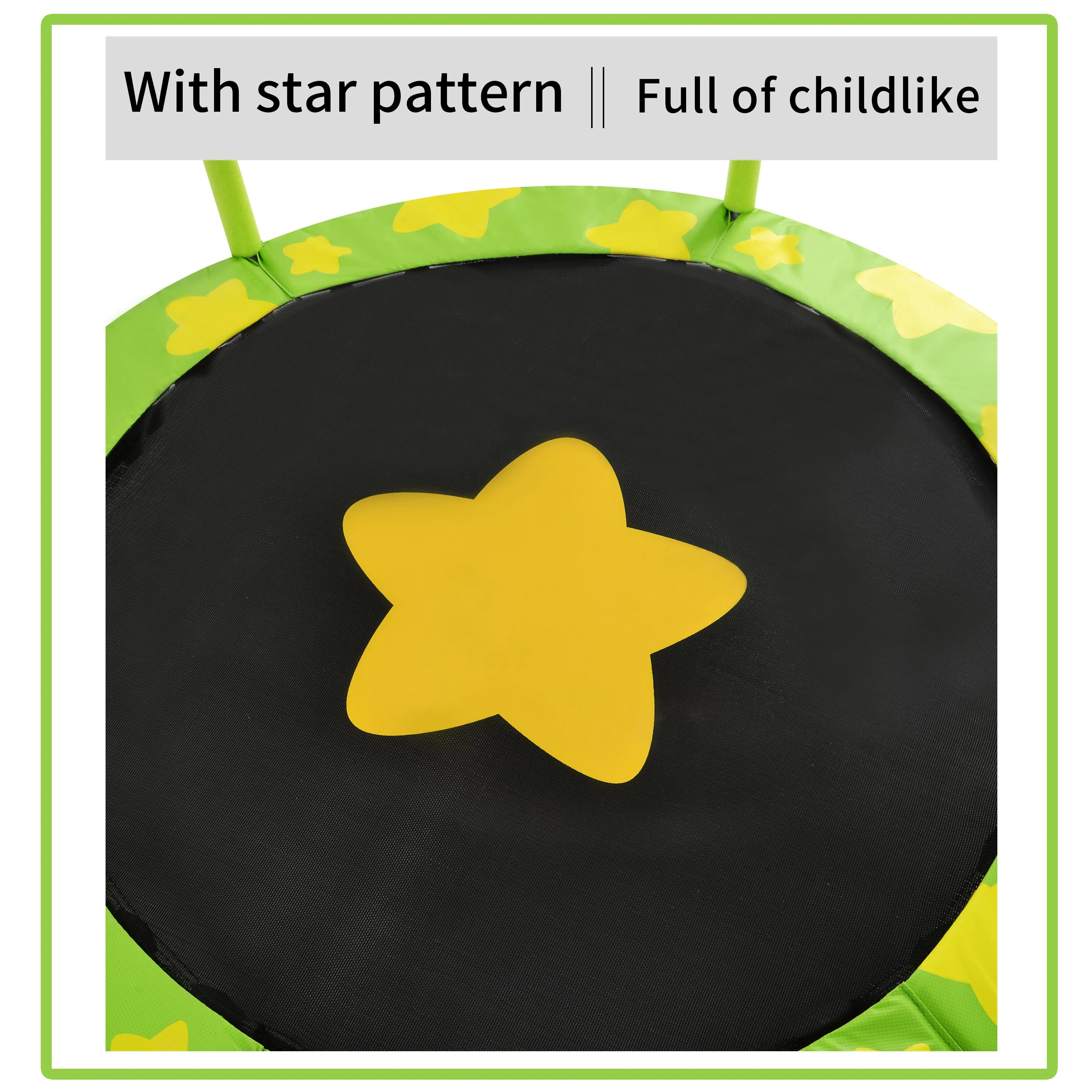 55 Inch Kids Trampoline with Safety Enclosure Net