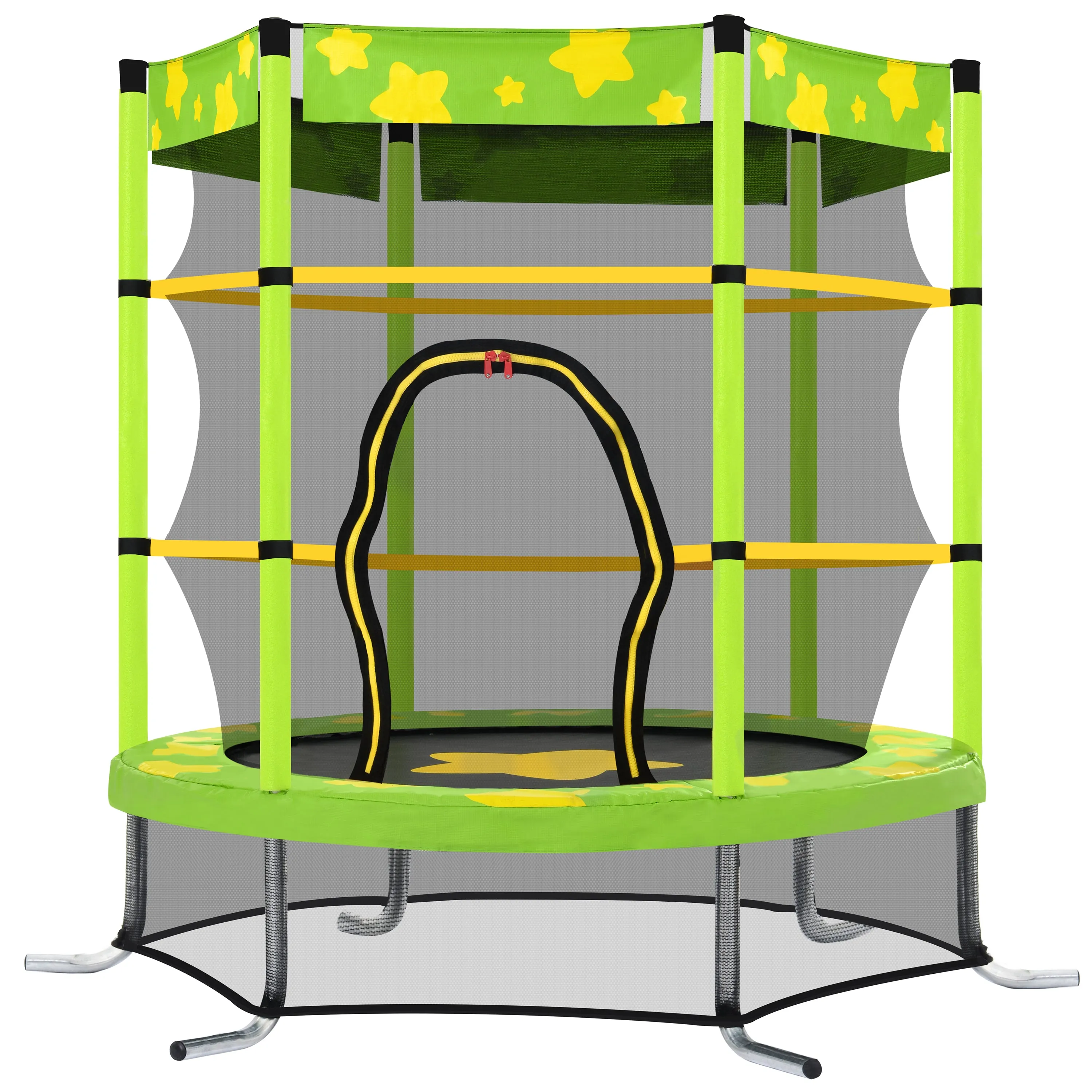 55 Inch Kids Trampoline with Safety Enclosure Net