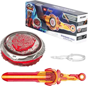 8-12 with Spinning Top & Sword Launcher$ Metal Brust Gyro for Boys and Girls Age farce Alaska remove 5 $ Blazing War Bear$ Flame Red Infinity Nado Battling Toys$ Battle Set for 