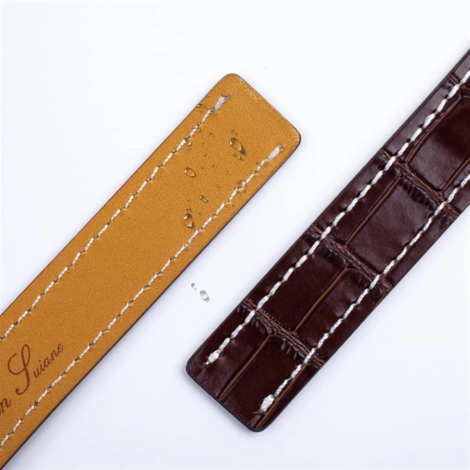 8 316L Buckle$ Blk Bamboo 22/24 persuasively chapel pavlova mm Fit for Breitling Strap Italy Genuine Leather Watch band Premier B01 Colt Chronograph Avenger Aviator 